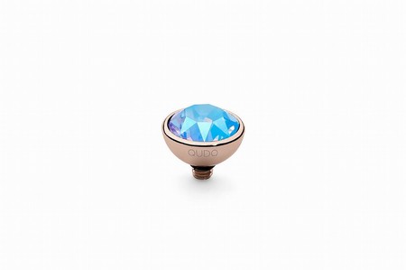 Qudo Rose Gold Topper Bottone 10mm - Light Sapphire Shimmer
